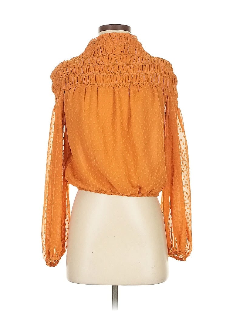ASTR Pre-owned Long Sleeve Blouse In Orange