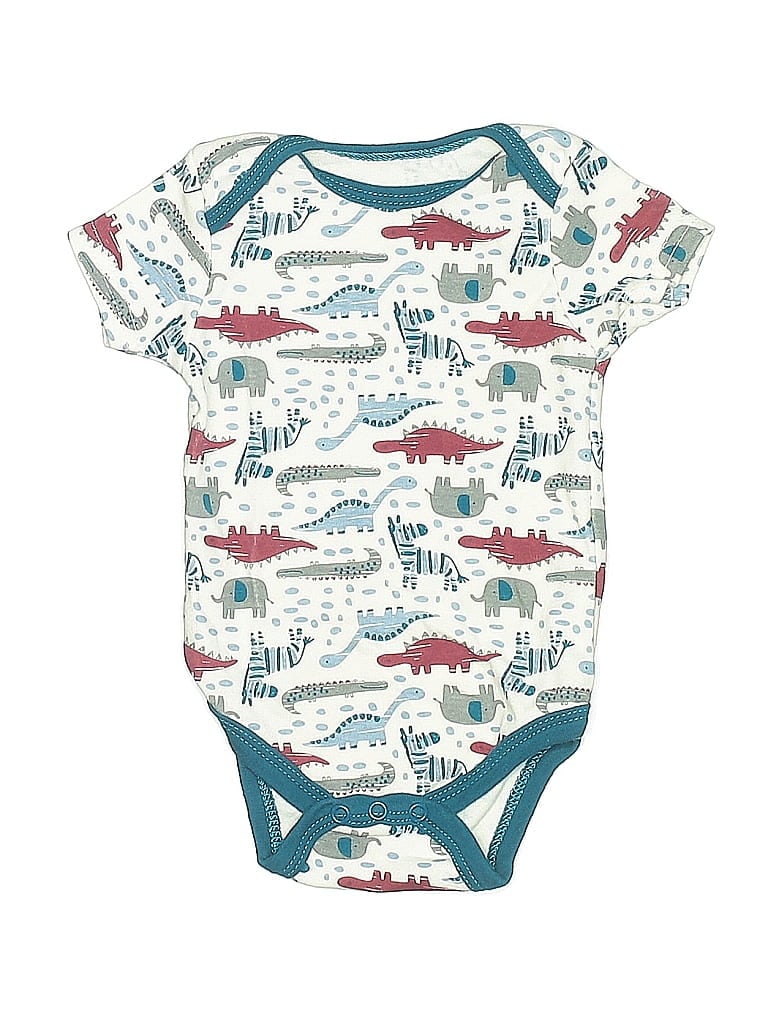 Pre-owned Chick Pea Babies' Short Sleeve Onesie In White