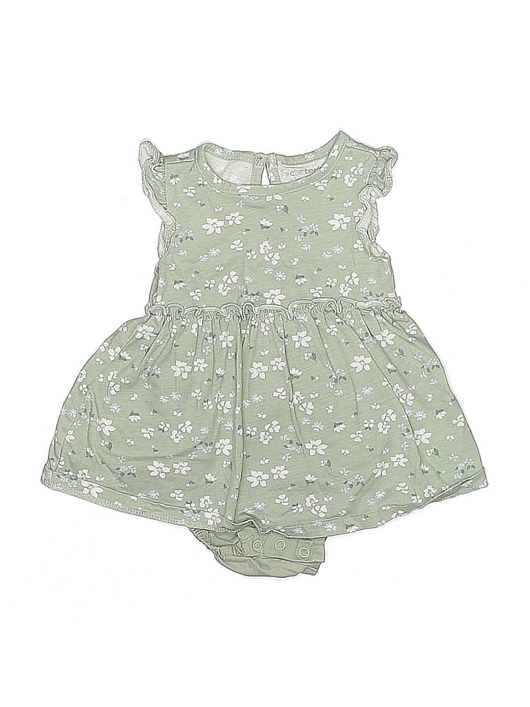 Just One You Made by Carter's 100% Cotton Green Dress 3-6 MO / 6 MO - photo 1