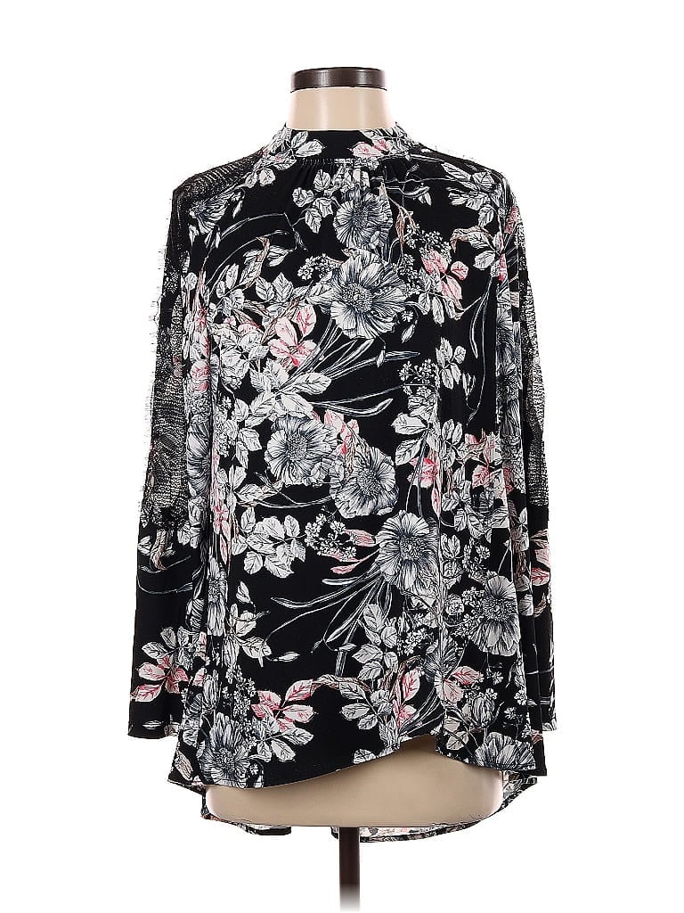 Pre-owned Catherine Catherine Malandrino Long Sleeve Blouse In Black