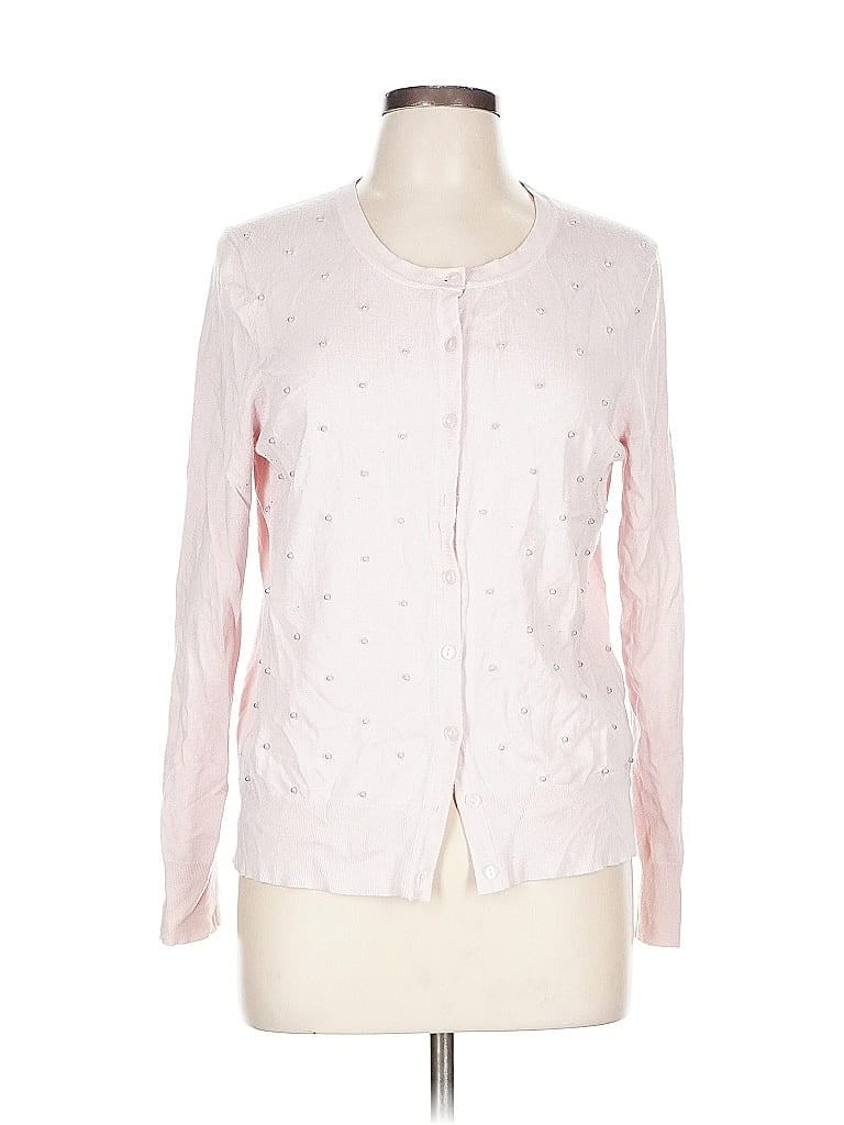 Pre-owned Charter Club Cardigan Sweater In Pink