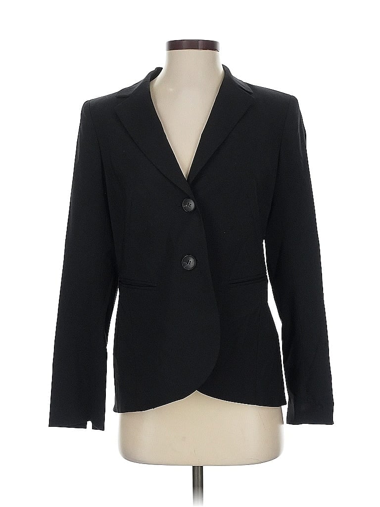 Pre-owned Lafayette 148 Wool Blazer Jacket In Black