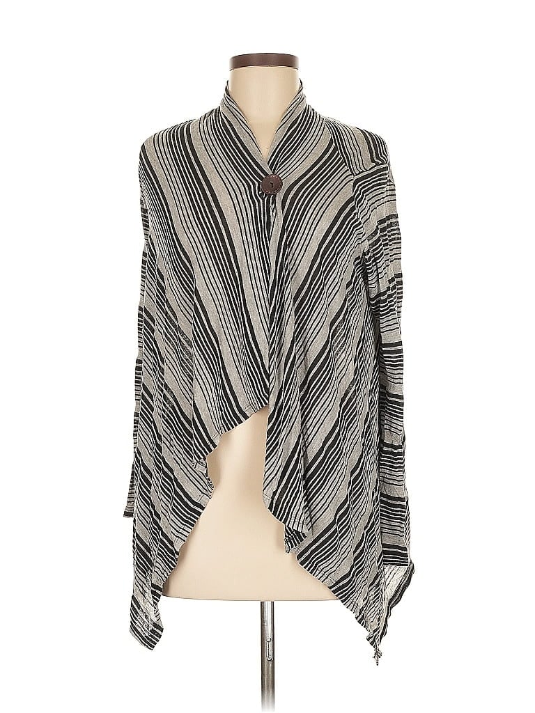 Pre-owned Bobeau Long Sleeve Blouse In Gray