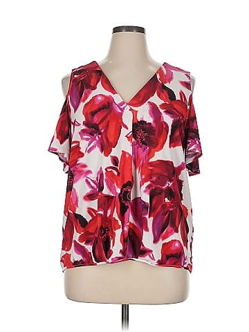 INC International Concepts Short Sleeve Blouse (view 1)