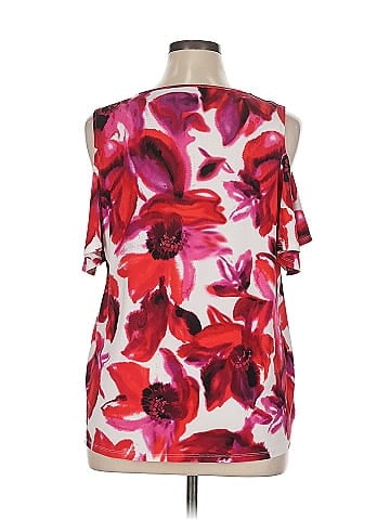 INC International Concepts Short Sleeve Blouse (view 2)
