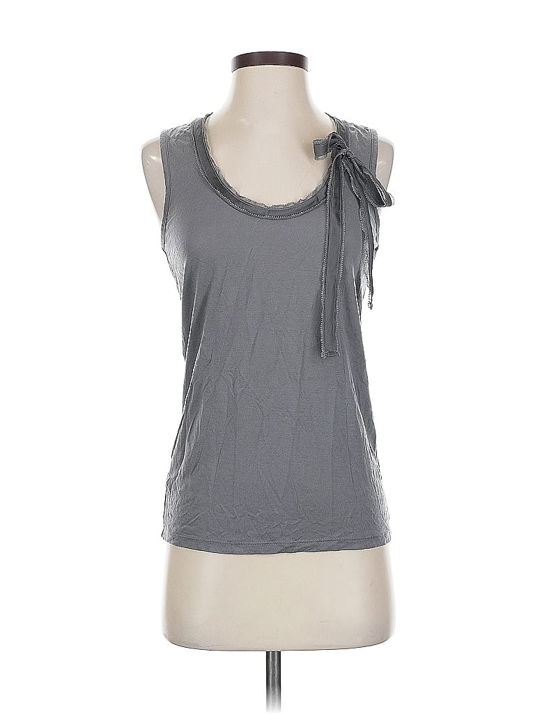 Pre-owned Ann Taylor Sleeveless T-shirt In Gray