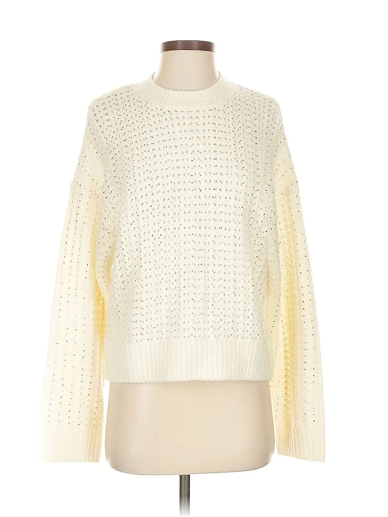 Pre-owned Assorted Brands Pullover Sweater In White