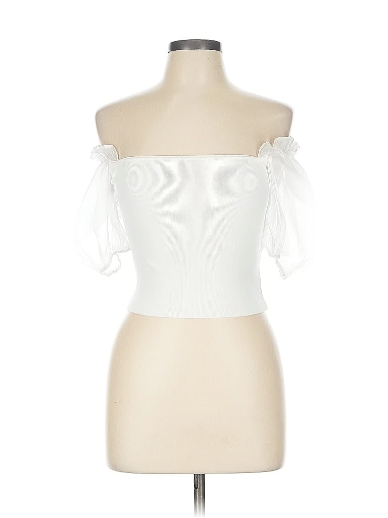 Pre-owned Assorted Brands Sleeveless Blouse In White