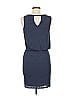 Ella Moss Solid Blue Cocktail Dress Size M - photo 2