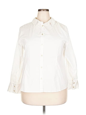 ELOQUII 3/4 Sleeve Button-Down Shirt (view 1)