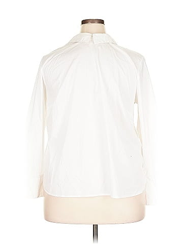 ELOQUII 3/4 Sleeve Button-Down Shirt (view 2)