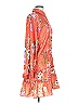 Alexis 100% Polyester Floral Orange Casual Dress Size L - photo 3