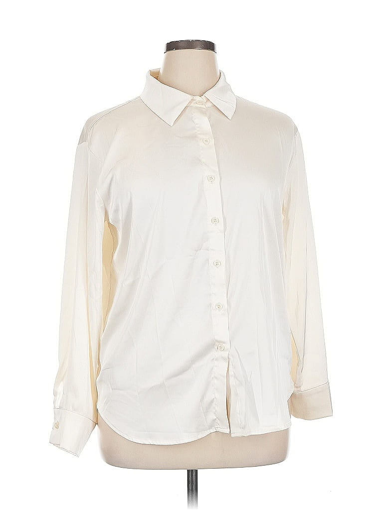 Click to view more detailed imagery on our partner's website Pre-owned Zenana Long Sleeve Blouse In White