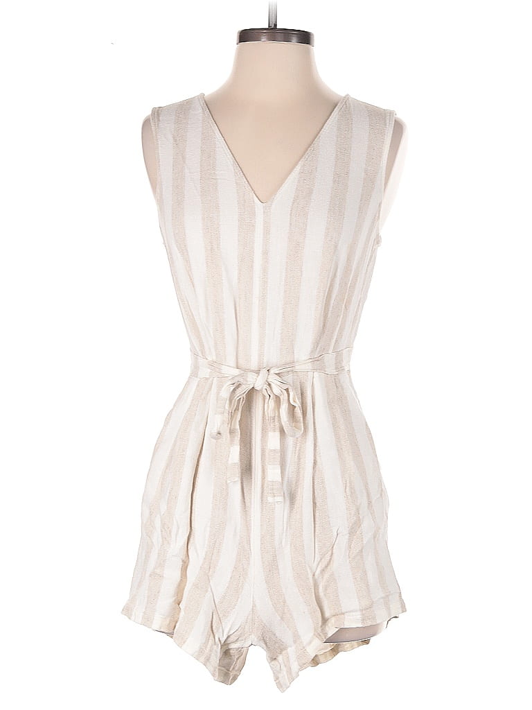 Pre-owned Ann Taylor Loft Romper In White