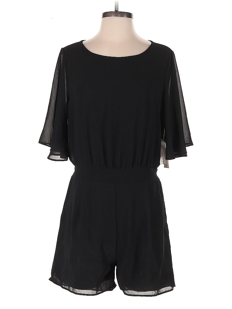 Pre-owned Everleigh Romper In Black