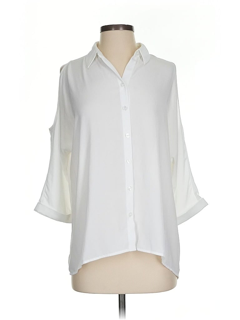 Pre-owned Chico's 3/4 Sleeve Blouse In White