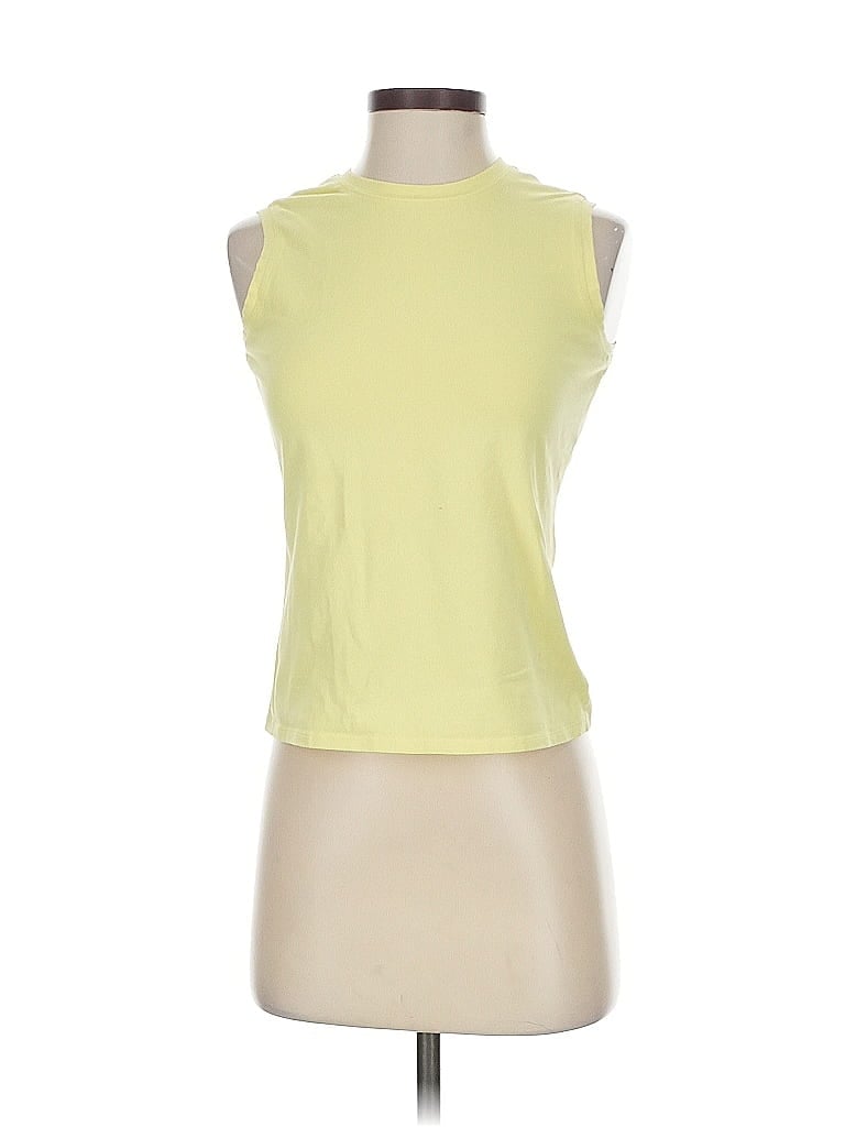 Pre-owned Adrienne Vittadini Sleeveless T-shirt In Yellow