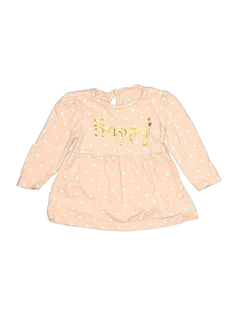 Click to view more detailed imagery on our partner's website Pre-owned Just One You Made By Carter's Babies' 3/4 Sleeve Top Pink Ruffles Neckline Tops