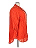 BLOUSE 100% Rayon Orange 3/4 Sleeve Button-Down Shirt Size 3X - photo 4
