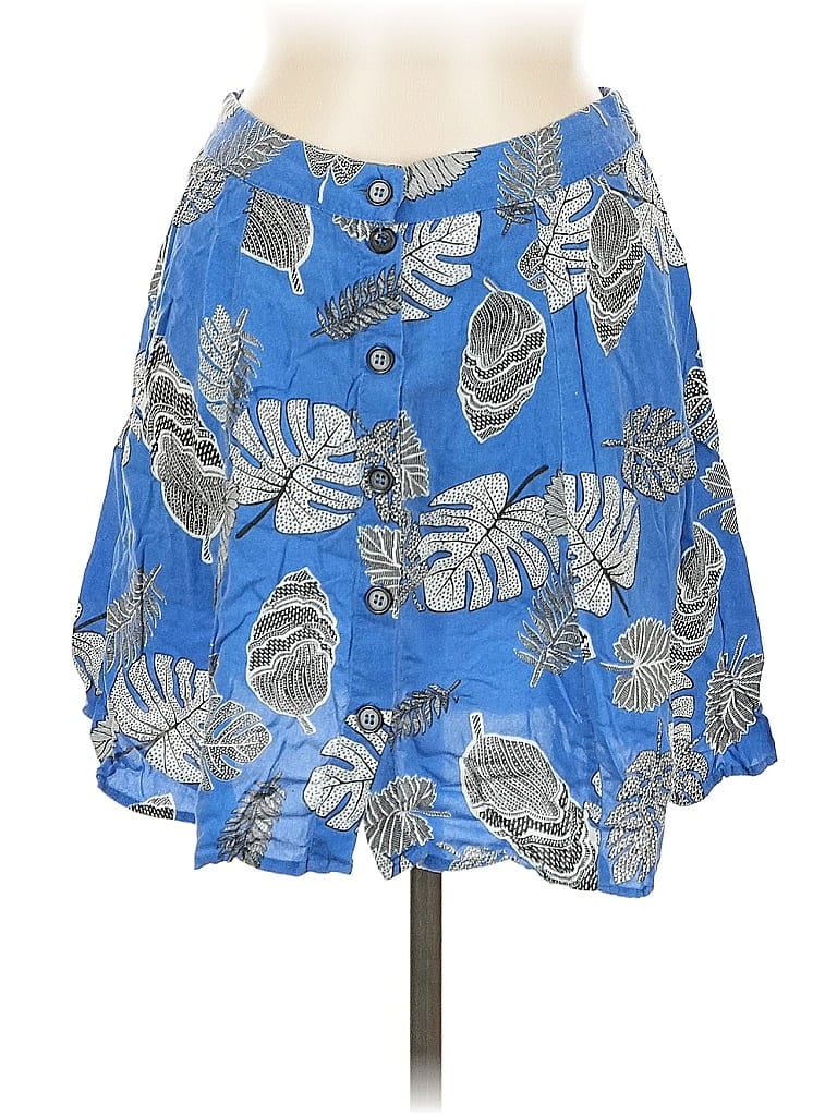 Pre-owned Mng Casual Skirt In Blue