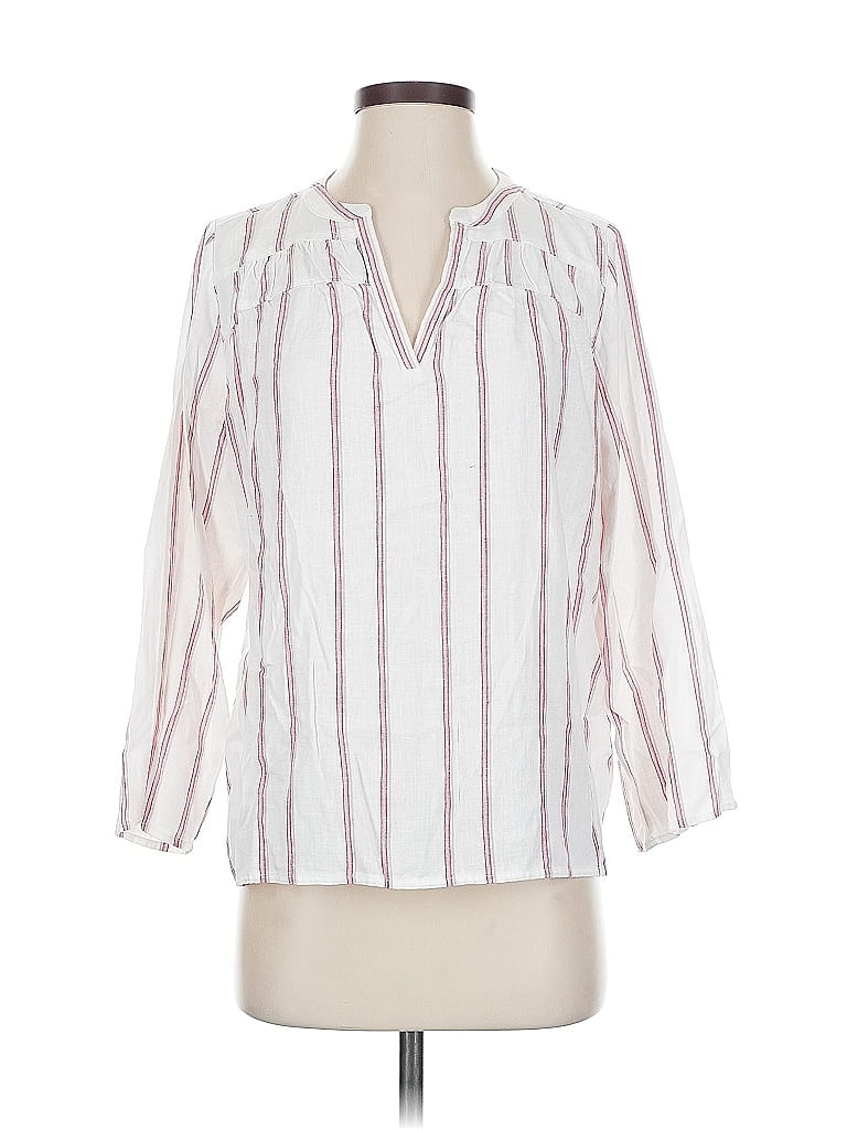 Pre-owned Splendid 3/4 Sleeve T-shirt In White