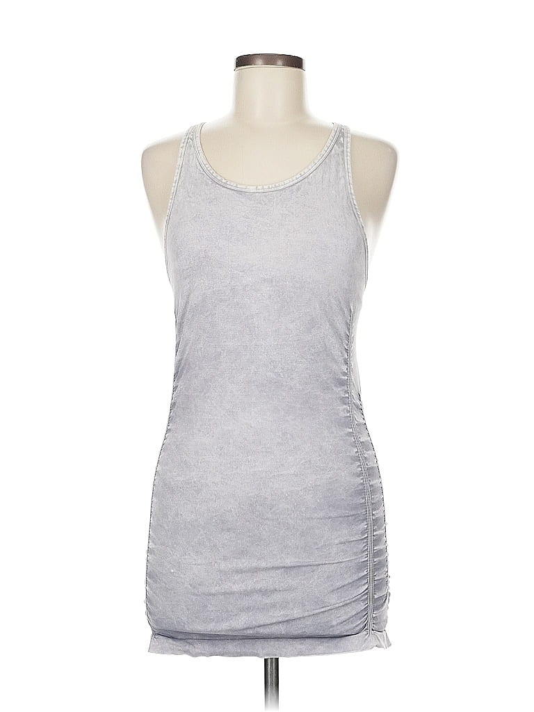 Pre-owned Nux Tank Top Silver Halter Neckline Tops