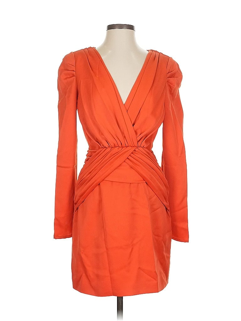 Nicholas 100% Polyester Orange Cocktail Dress Size 4 - photo 1