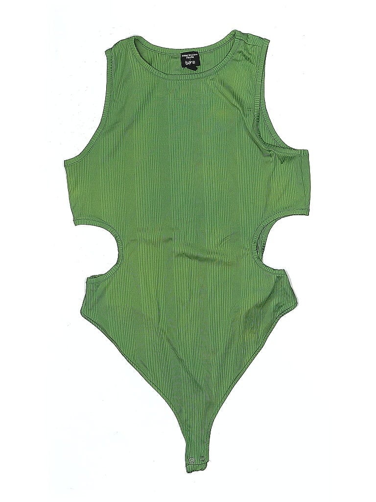 Pre-owned Nicole Williams English X Bar Iii Bodysuit In Green