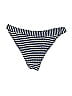 Cabana Del Sol 100% Polyester Chevron-herringbone Blue Swimsuit Bottoms Size S - photo 2