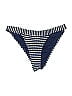 Cabana Del Sol 100% Polyester Chevron-herringbone Blue Swimsuit Bottoms Size S - photo 1