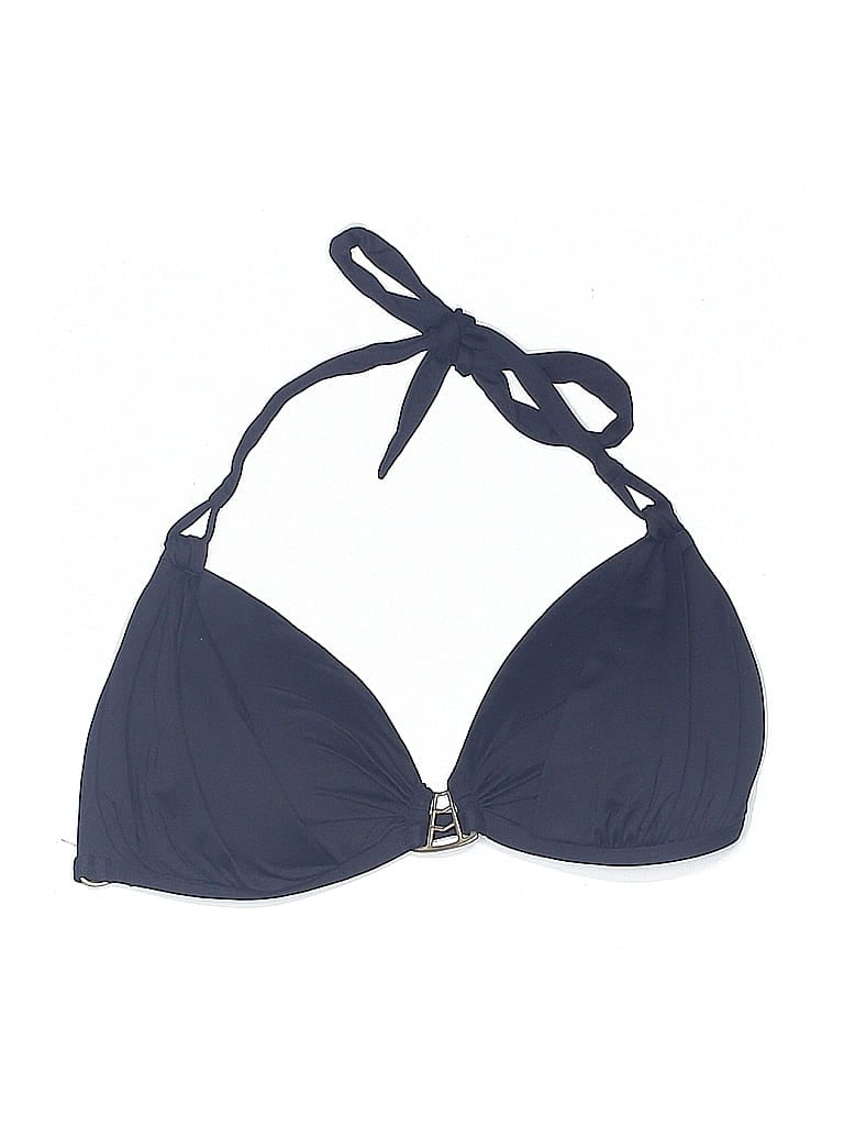 Pre-owned B Swim Swimsuit Top Blue Solid Pattern Swimwear