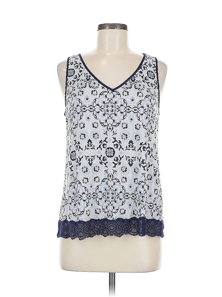 Pre-owned Soma Tank Top Blue Halter Neckline Tops