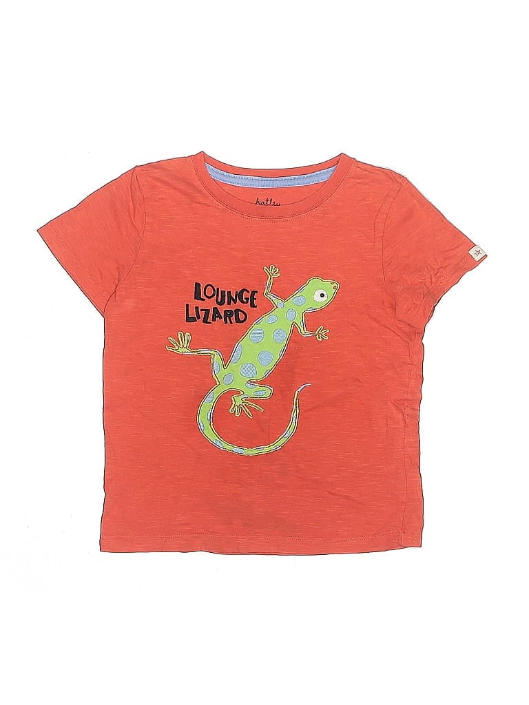 Pre-owned Hatley Kids' Short Sleeve T-shirt In Orange