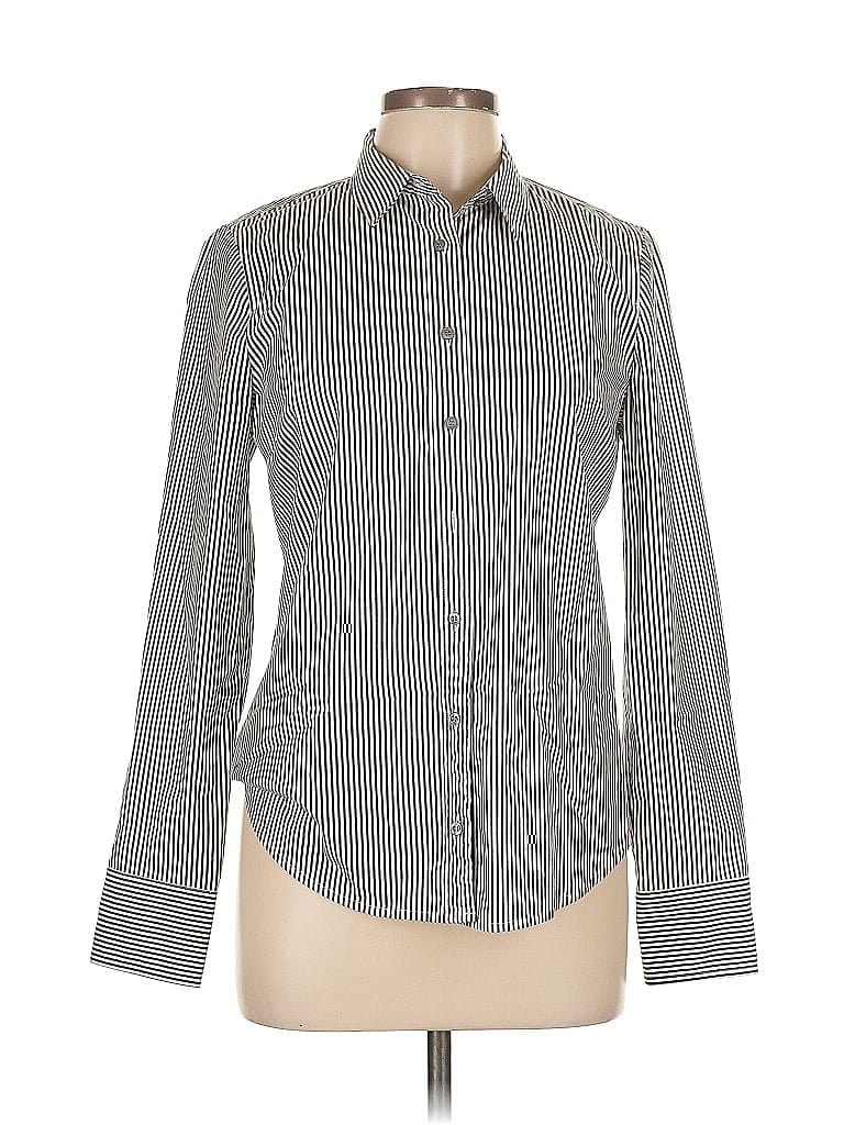 Pre-owned J.crew 365 Long Sleeve Button Down Shirt In Gray