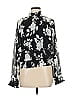Gracia 100% Polyester Floral Black Long Sleeve Blouse Size M - photo 1