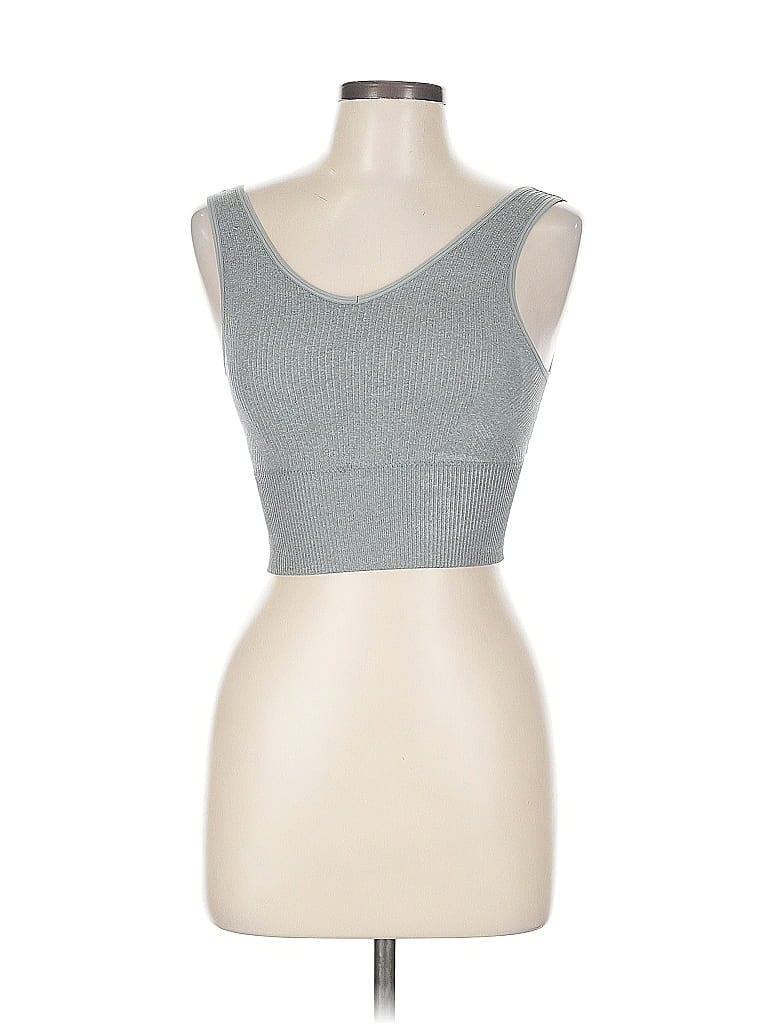 Pre-owned Pro-fit Tank Top Silver Strapless Neckline Tops