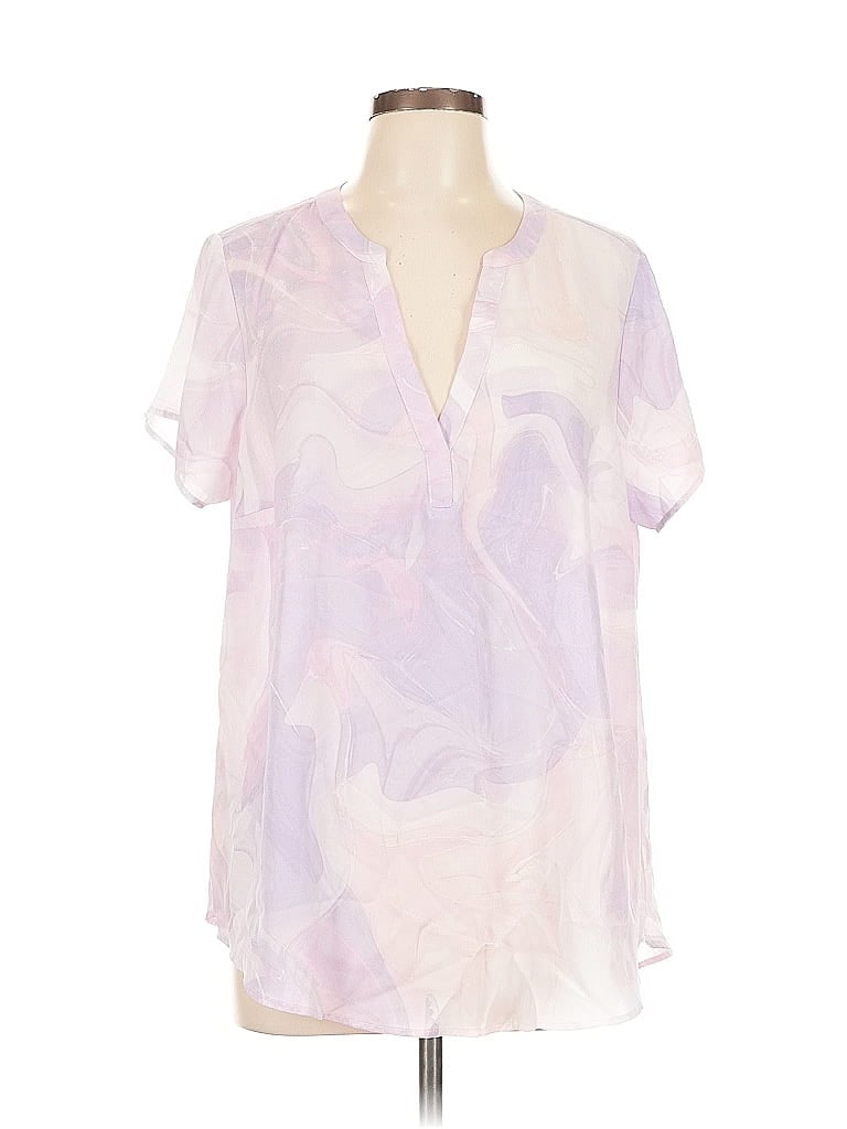 Pre-owned Torrid Short Sleeve Blouse In Purple