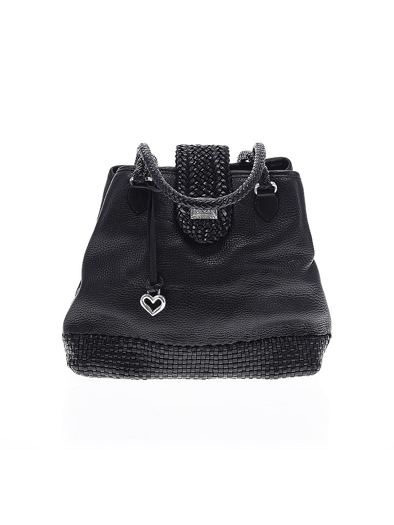 Brighton Hearts Black Leather Shoulder Bag One size - photo 1