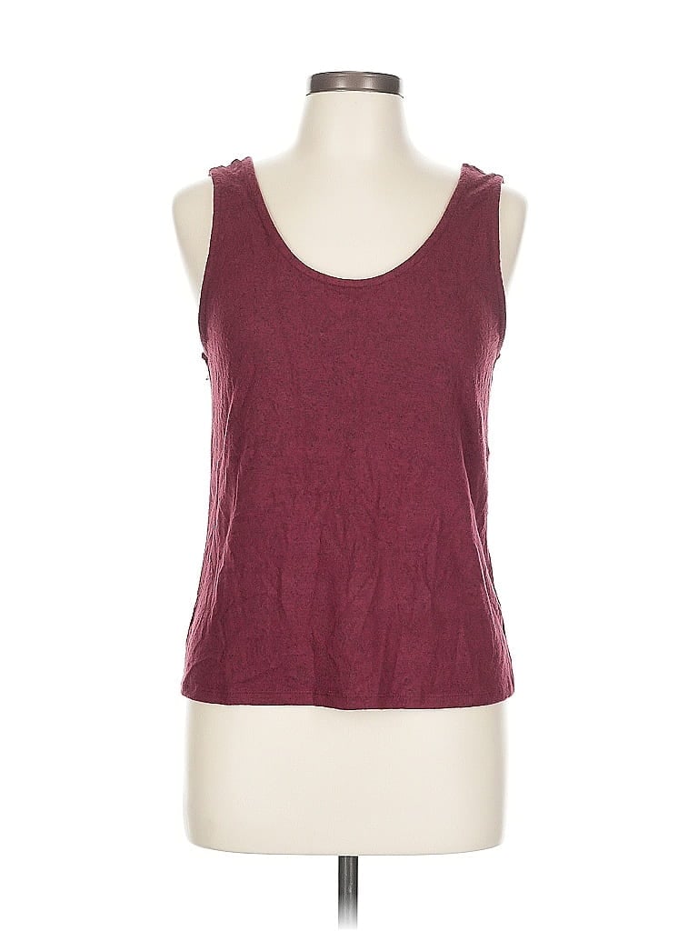 Pre-owned Assorted Brands Tank Top Burgundy Halter Neckline Tops