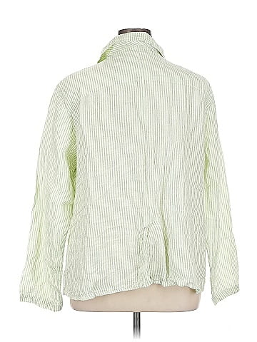 Flax 3/4 Sleeve Button-Down Shirt (view 2)