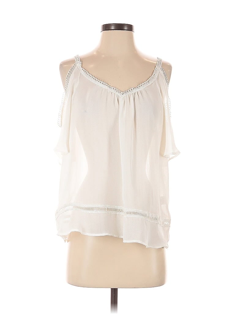 Pre-owned Chelsea28 Sleeveless Blouse In White