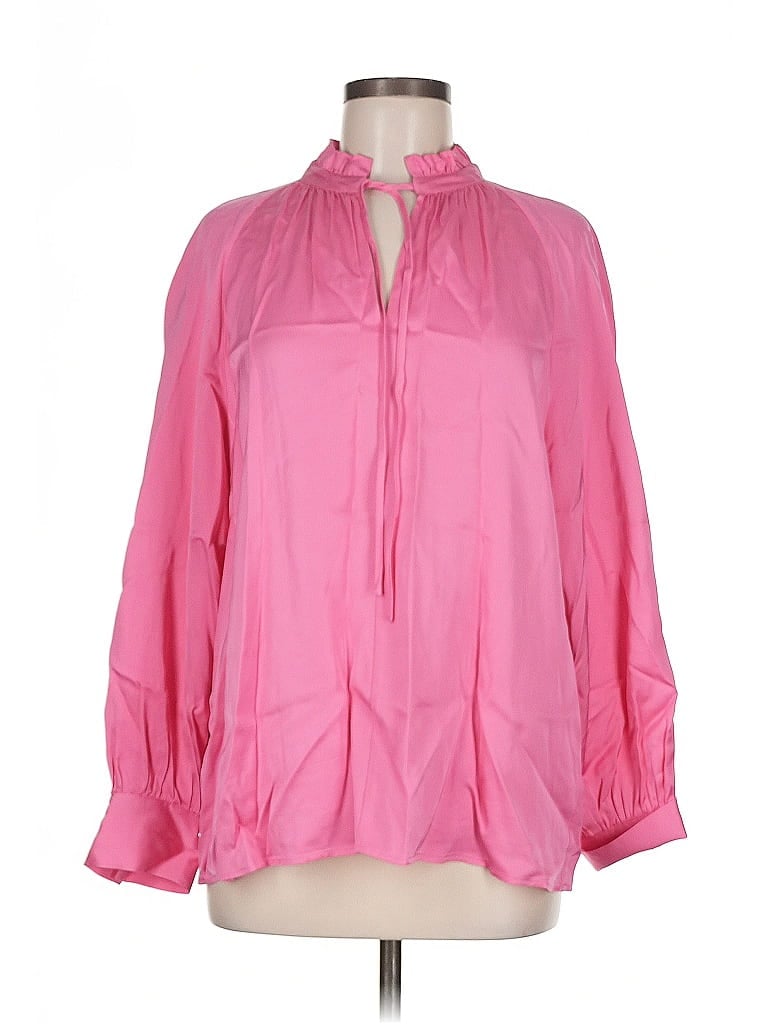 Pre-owned La Collection Long Sleeve Blouse In Pink