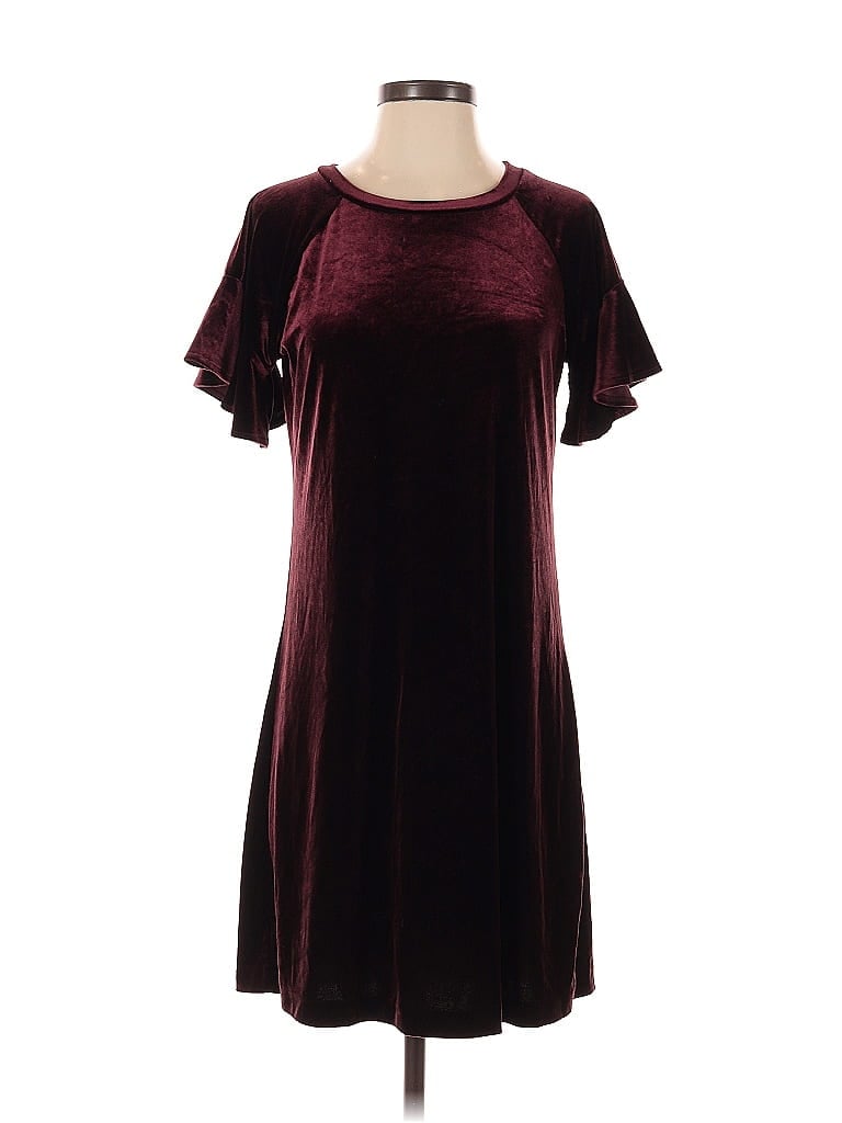 Pre-owned Worthington Casual Dress In Burgundy
