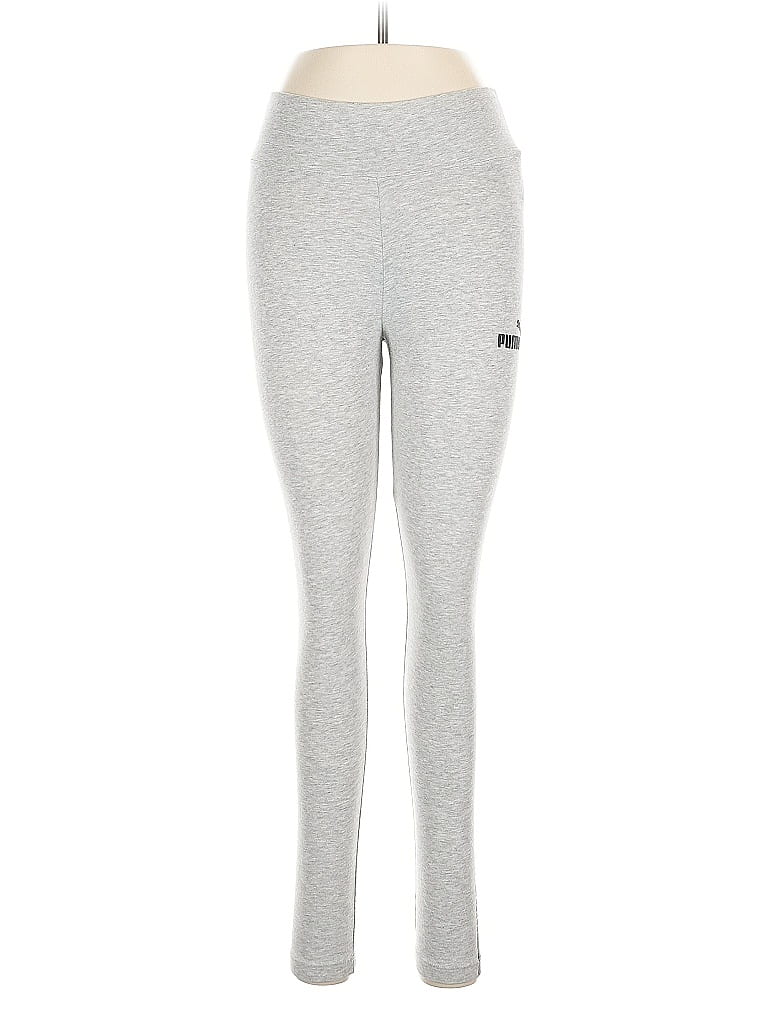 Pre-owned Puma Active Pants In Gray