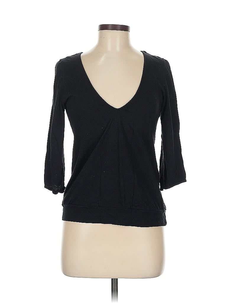 Pre-owned Assorted Brands 3/4 Sleeve T-shirt In Black