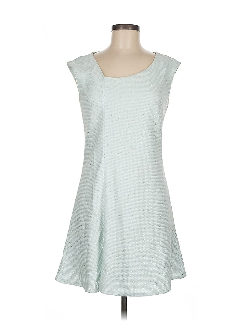 Pre-owned St John Casual Dress In Silver