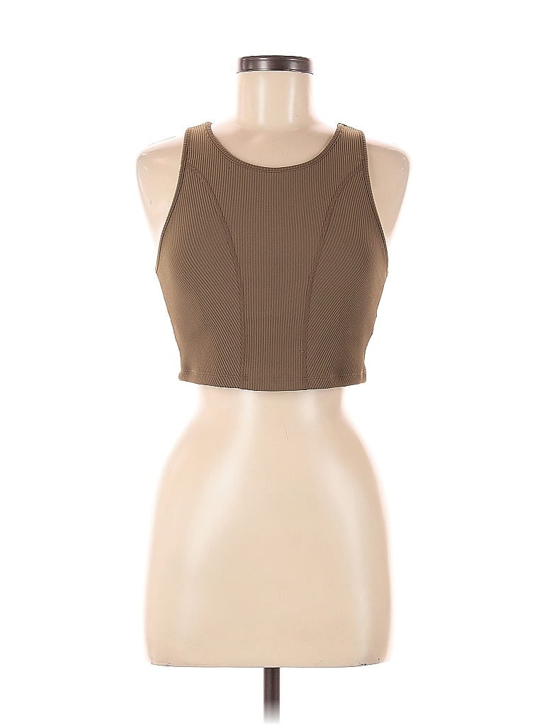 Pre-owned Barry's Tank Top Brown Halter Neckline Tops