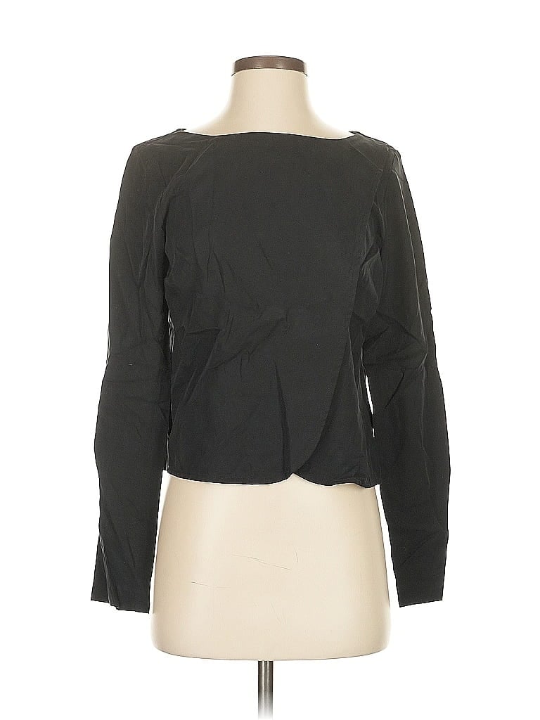 Pre-owned Assorted Brands Long Sleeve Blouse In Black