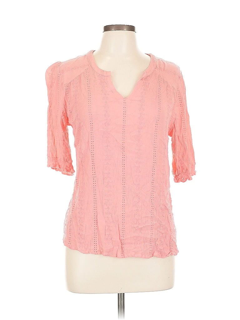 Pre-owned Mason & Belle Short Sleeve Blouse In Pink