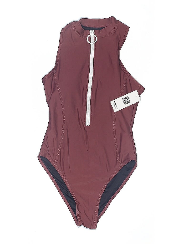 Pre-owned Charmo Bodysuit In Burgundy